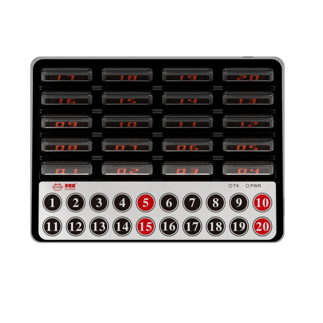 Guest Waiting Call System Slim Pager Calling Wireless Paging System for Clinic Church, Cafe, Restaurant