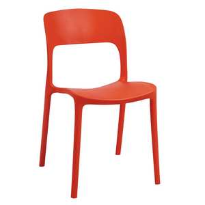 Chaise de salle à manger d'extérieur en plastique PP, design moderne et simple, empilable, couleurs réglables - Product Image 1