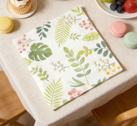 Serviettes en papier jetables à thème botanique printanier pour fête de mariage, décor feuilles vertes fraîches, fournitures pour fête de mariage