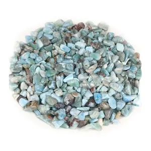 도매 자연 라이트 블루 degaussing 돌 작은 곡물 석영 광석 바다 곡물 돌 명상 정신