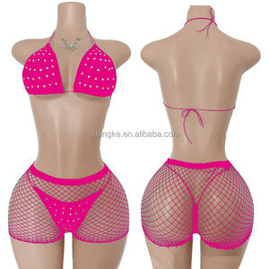 Vadulyer源工厂批发定制热镐水钻异国舞蹈服装加尺码脱衣舞服装 - Product Image 6