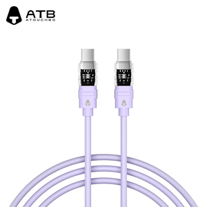 Silicone sạc LED hiển thị cáp điện thoại di động sạc nhanh 3A USB C sạc nhanh cáp dữ liệu điện thoại di động - Product Image 1