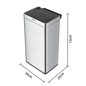 Thùng rác cảm biến thông minh Bạc 50L mới của <span class=keywords><strong>2025</strong></span> có nắp trượt và ngăn chứa túi rác-Sản phẩm nhà thông minh - Product Image 2