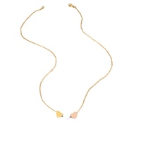 Accessoires de bricolage pour les couples en acier inoxydable miroir coeur pendentif collier chandail chaîne personnalisée