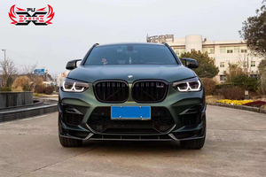 Pour <span class=keywords><strong>BMW</strong></span> <span class=keywords><strong>X3M</strong></span> F97 X4M F98 2019 - 2021 Offres Spéciales fibre de carbone AE Style lèvre avant séparateur avant pare-chocs Kit de carrosserie - Product Image 4