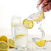 Presse-citron manuel en plastique Eco-Life, presse-fruits portable transparent facile à nettoyer, vente en gros