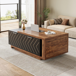 <span class=keywords><strong>Table</strong></span> basse extensible Tribesigns, longueur réglable de 42 à 65 pouces, 2 tiroirs, rangement central réversible, <span class=keywords><strong>table</strong></span> d'appoint pour salon - Product Image 3