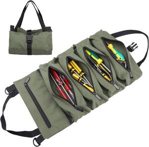Échantillon gratuit, sac de rangement pour outils de quincaillerie professionnel portable multi-poches, sac de rangement pour clés à roulettes à suspendre - Product Image 6