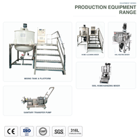 Cuve mélangeuse homogénéisatrice électrique en acier inoxydable 500L pour produits cosmétiques, chimiques, aliments, crèmes et lotions – Machine automatique