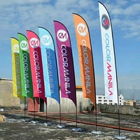 Новые популярные пользовательские полиэфирные перья флаги и баннер стенд на открытом воздухе пользовательские пляжные перья объявления для персонализированной рекламы событий
