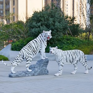 Statua in Resina di <span class=keywords><strong>Tigre</strong></span> a Grandezza Naturale AISY per Esterni, Scultura di Personaggio TV e Cinematografico, Decorazione per Parchi e Zoo - Product Image 5