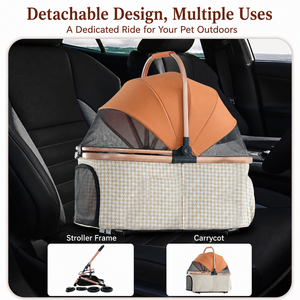 2026 Pet <strong>Stroller</strong> Cat <strong>Dog</strong> <strong>Stroller</strong> With Storage Basket Foldable Lightweight <strong>Dog</strong> Carrier Trolley Jogging <strong>Stroller</strong> - Product Image 3