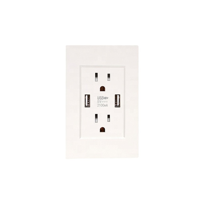 US 118cm Wall  USB Sockets for Homes and +Switches Modular Outlet Electric Cover Electrical Plate Accessories Power Plug