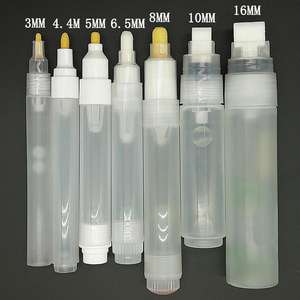 Marqueur de peinture vide à pointe ronde de 5,0 mm, encre permanente colorée pour le bois, largeur d'écriture de 30 mm, pointe pinceau plate – Fourniture directe usine - Product Image 3