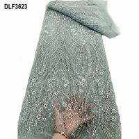 Tissu de dentelle perlée de luxe pour mariage, pour femmes, avec quelques paillettes, tissu de dentelle en tulle pour robe