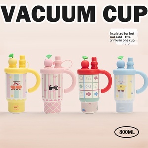High Appearance Girls Car Water <b>Cup</b>, Large Capacity Insulated <b>Cup</b>, Stainless Steel <b>Straw</b> Insulated <b>Cup</b> - Product Image 1