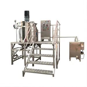 DZJX100L 200L Vacuum Emulsifier Mixing Machine For Liquid Soap Toilet Liquid Soap Making Machine Stainless Steel Mixer Tank