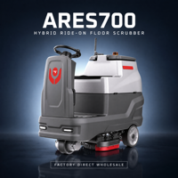 CleanHorse ARES700 24V Mesin Penggosok Lantai Otomatis dengan Squeegee 1000mm untuk Restoran, Terowongan, Sekolah