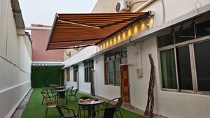 Điện Đầy Đủ Cassette Mái Hiên Ngoài Trời Có Thể Thu Vào Tán Bóng Râm Patio Gấp Cánh Tay Mái Hiên - Product Image 6