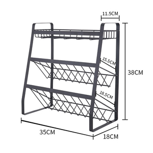 3 Layers Multi-function <strong>Large</strong> Capacity Durable Kitchen Storage <strong>Rack</strong> <strong>Spice</strong> Bottle Organizer <strong>Rack</strong> - Product Image 3