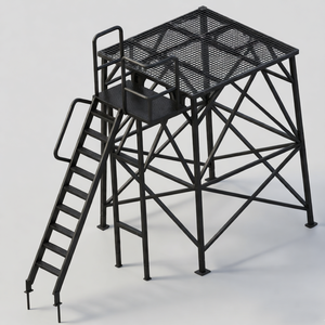 Plataforma Elevada para Caza al Aire Libre de 8 pies con Combinación de Cueva de Camuflaje y Base Reforzada para Dos Personas, para Caza de Ciervos y Tiro Silencioso - Product Image 4