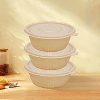 Bol à soupe biodégradable en amidon de maïs, résistant aux hautes températures, anti-fuite, pour plats à emporter, camping et cadeaux promotionnels, directement de l'usine