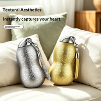 Nouvelle Tasse Fulu Gourd en Acier Inoxydable Martelé Effet Cristal, Isotherme, Portable, pour Hommes et Femmes, Format de Poche, Cadeau d'Affaires