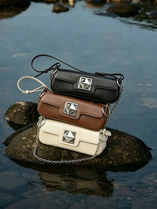 2026 New Women's Genuine Leather Underarm Shoulder <b>Bag</b> <b>Small</b> Fashion Crossbody with Chains Lightweight Adjustable Strap - Product Image 4