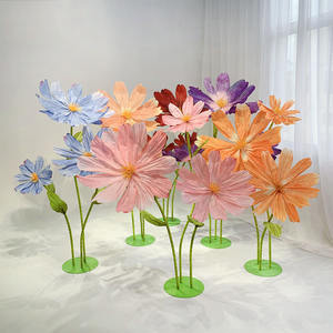 Flores de Papel Gigantes Hechas a Mano Tridimensionales para Decoración de Escaparates de Centros Comerciales, Flores Artificiales - Product Image 3
