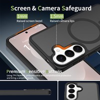 Coque de téléphone en silicone mat antichoc anti-traces de doigts en PC TPU de qualité militaire pour S26/S26 Plus/S26, style urbain