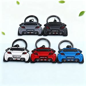 Cadeaux personnalisés originaux, porte-clés de voiture 2D en alliage de zinc métallique, 9 couleurs, porte-clés en émail, fabrication sur mesure de porte-clés de voiture - Product Image 2