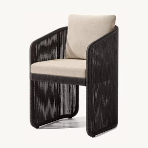 Table à manger d'extérieur moderne et ensemble de chaises en <span class=keywords><strong>rotin</strong></span> <span class=keywords><strong>chaise</strong></span> en osier pour cour d'hôtel pour une utilisation en plein air - Product Image 4