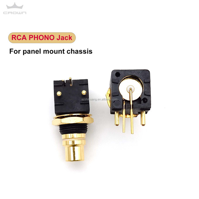 High Temperature Resistance Gold Plated Copper RCA Jack Female Panel Mount Audio Socket Brand New