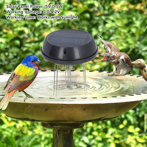 Bain d'oiseaux solaire à bulles : avec panneau 5V 0.5W, agitateur d'eau silencieux pour bassins de jardin, comprend un support et des pieds - Product Image 5