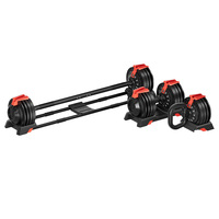 Ensemble d'haltères réglables en acier de 27 kg avec poids à disques, barre longue, logo personnalisé, kettlebell, équipement durable – Vente directe usine