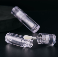 Flacon de 6 ml en PETG avec bouchon intégré pour emballage individuel, transparent, grande tête de brosse, gloss à lèvres