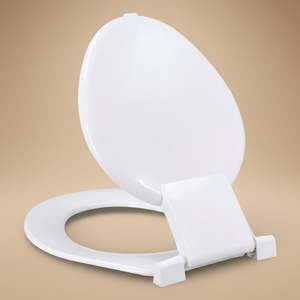 Sedile WC Rotondo <span class=keywords><strong>con</strong></span> Chiusura Ammortizzata e Lenta, a Sgancio Rapido, <span class=keywords><strong>con</strong></span> Cuscino Antiscivolo e Design Resistente allo Sbiadimento - Product Image 1
