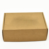 Boîtes d'expédition rigides personnalisées en kraft recyclé marron, doublées d'éponge ondulée, emballage cadeau avec gaufrage et pelliculage mat pour poudre libre