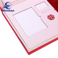 Boîte cadeau personnalisée Meishan, exquise, créative, écologique, durable, en papier rigide, avec logo en relief doré, pour un souvenir de mariage ou un anniversaire