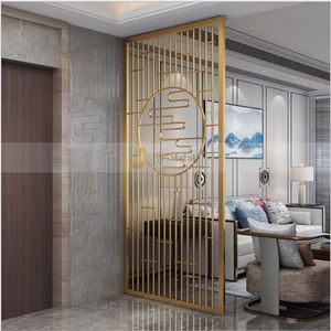 EX070 Modern Classic Stainless Steel Foldable Multi Functional Partition Laser Cut Screen for Living <b>Room</b> <b>Divider</b> Elegant Home - Product Image 5