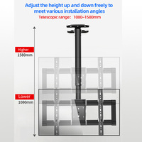 HILLPORT Supports de plafond TV télescopiques à rotation à 360 degrés 39-90 pouces Advanced Tech haute stabilité gain de place pour salle de sport T765