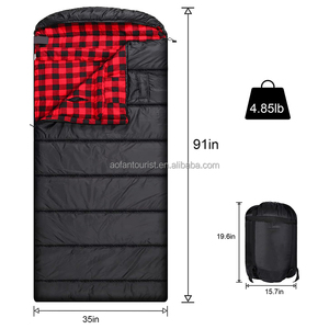 Sac de couchage d'hiver léger et portable pour adultes, confortable, à <span class=keywords><strong>0</strong></span> <span class=keywords><strong>degré</strong></span>, de type enveloppe, en nylon, avec capuche, pour le camping - Product Image 2