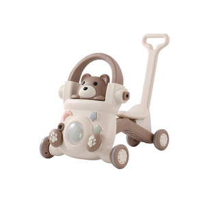 Trotteur évolutif 4-en-1 pour bébés avec musique et lumières, poussette trotteuse pour tout-petits, trotteur d'apprentissage assis-debout, trottinette pour enfants - Product Image 2