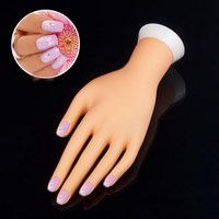 Main pliable en silicone, doigts souples, modèle pour pratique Nail Art, manucure, Design formation, Salon de beauté, main mobile