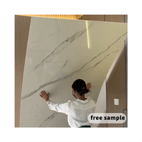 Panneau de fibre de charbon de bambou de panneau de PVC de marbre imperméable de haute brillance 1220*2440mm