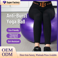 Pelota de Yoga Morada Antiexplosión Reforzada para Alivio del Dolor de Espalda Crónico, Descompresión Espinal y Soporte Postural, Equipo de Yoga para Entrenamiento