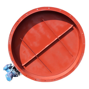 Válvula de mariposa de gran diámetro electrohidráulica de acero al carbono hecha a medida para ajuste de volumen de aire - Product Image 1