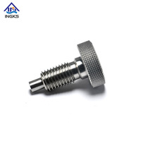 Stainless Steel 316, M6 M8 M10, Plain Finish Knurled Indexing Plunger for Chemical Plant and Corrosion Resistant Equipment