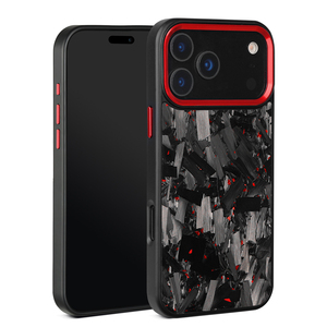 Étui de téléphone portable de luxe 2026 en TPU au design fin en fibre de carbone pour <span class=keywords><strong>iPhone</strong></span> 16 Pro, 17 Pro Max, 17 Air avec cadre magnétique métallique pour appareil photo - Product Image 2