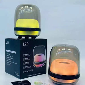 Haut-parleur Bt sans fil coloré RGB Led Light Aura Studio Haut-parleur stéréo extérieur sans fil avec lanière - Product Image 6